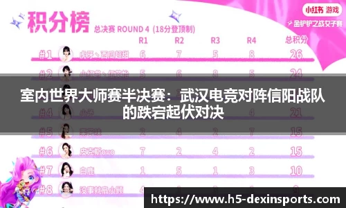 室内世界大师赛半决赛：武汉电竞对阵信阳战队的跌宕起伏对决