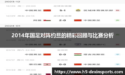 2014年国足对阵约旦的精彩回顾与比赛分析